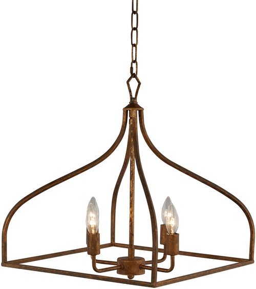 Terracotta H7208-4 Mea Traditional Aged Gold Pendant Light Fixture