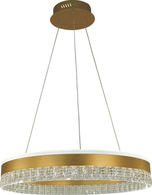 Thumprints FT-T1076-BG Hazel Modern Brushed Gold LED Pendant Lamp