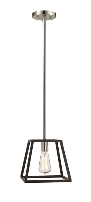Trans Globe 10461 BK/BN Adams Modern Black / Brushed Nickel Mini Pendant Lighting