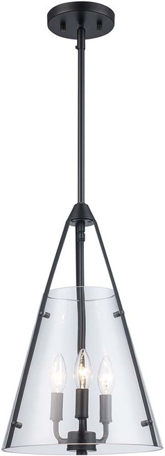 Trans Globe 11583 BK Armani Black Drop Ceiling Light Fixture