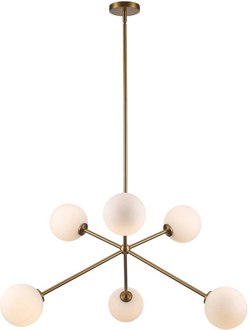Trans Globe 11616 AG Haskell Contemporary Antique Gold Chandelier Lighting