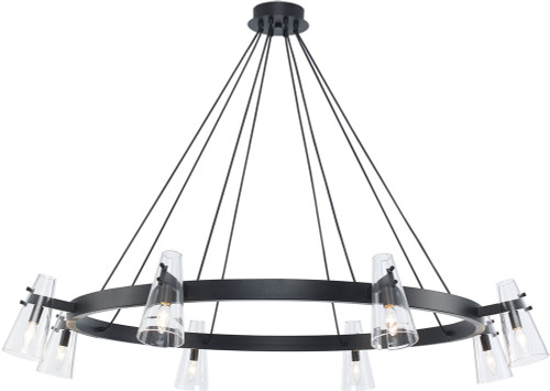 Trans Globe 11678 BK LuminaGlow Modern Black Chandelier Lighting