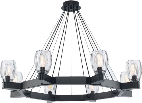 Trans Globe 11687 BK Harmony Hills Contemporary Black Chandelier Light