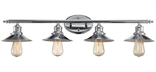 Trans Globe 20514-PC Griswald Contemporary Polished Chrome 4-Light Bathroom Vanity Light