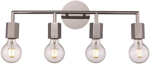 Trans Globe 22234-PC Polished Chrome 4-Light Bathroom Light Fixture