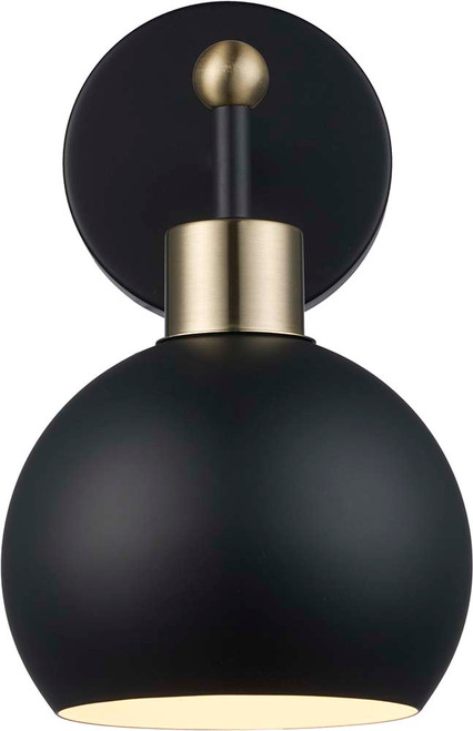 Trans Globe 22531 BKAG-BK Indigo Contemporary Black and Antique Gold Lighting Wall Sconce