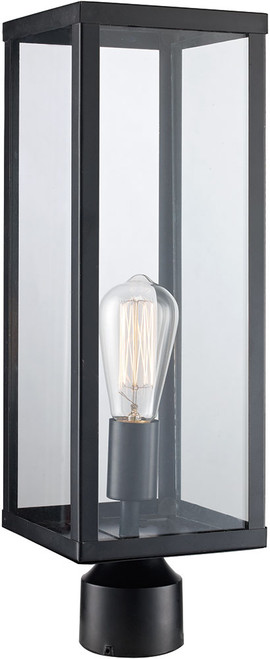 Trans Globe 40754-BK Oxford Black Outdoor Lamp Post Light