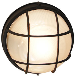 Trans Globe 41515-BK Aria Contemporary Black Exterior 10" Bulkhead