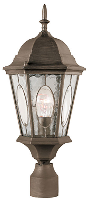 Trans Globe 4716 RT Villa Nueva Traditional Rust Outdoor Post Light Fixture