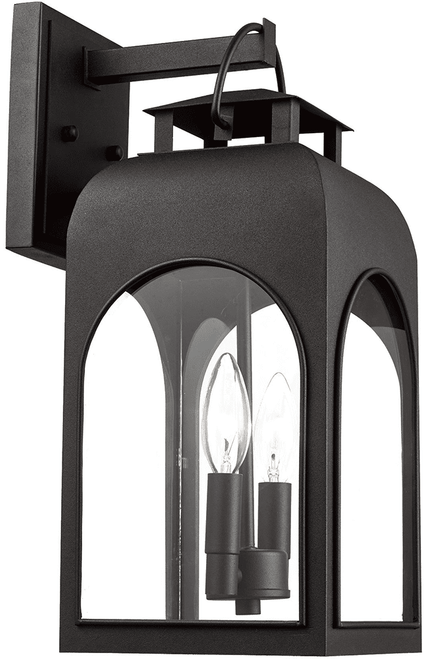 Trans Globe 51281 BK Presence Black 7" Outdoor Wall Sconce Lighting