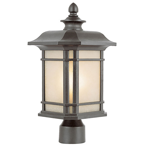 Trans Globe 5823 BK San Miguel Black Exterior 9" Post Light Fixture