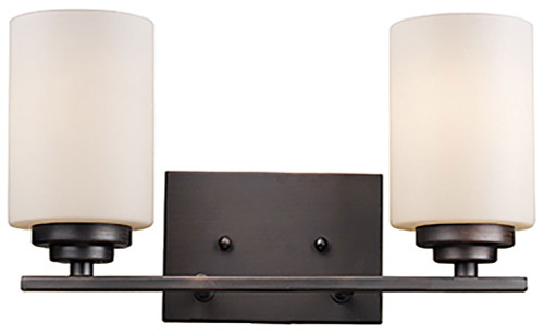 Trans Globe 70522 ROB Mod Pod Modern Rubbed Oil Bronze 2-Light Bath Light Fixture