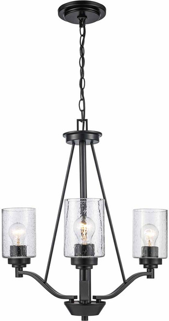 Trans Globe 80525-3 BK Mod Pod Black Mini Chandelier Lamp