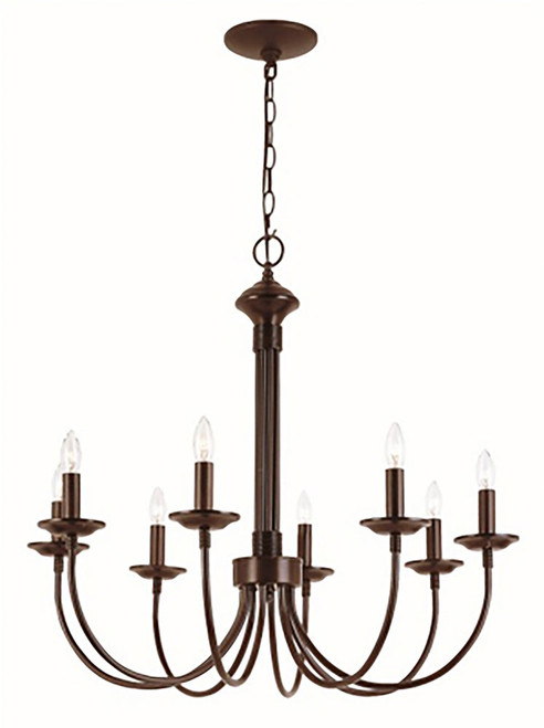 Trans Globe 9018 ROB Candle Rubbed Oil Bronze Chandelier Lamp