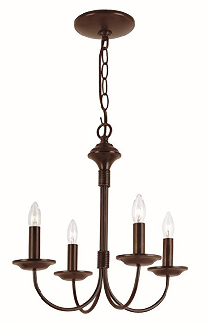 Trans Globe 9014 ROB Candle Rubbed Oil Bronze Mini Ceiling Chandelier