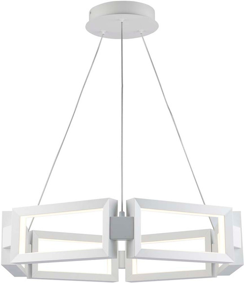 Trans Globe MDN-1588 WH Mythos Contemporary White LED 25" Ceiling Light Pendant