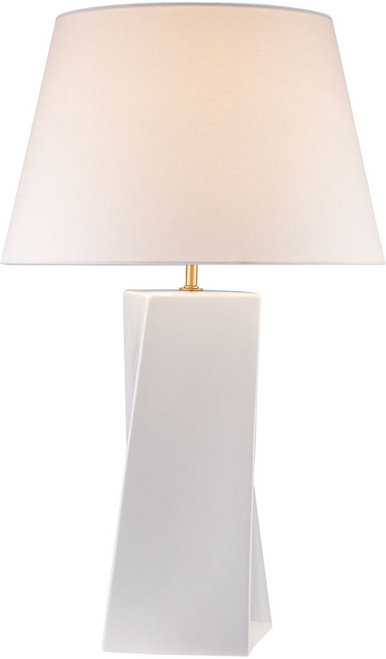 Trans Globe RTL-9172 WH Bennett Modern White Side Table Lamp