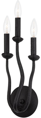 Troy B1083-BI Reign Black Iron Wall Lighting