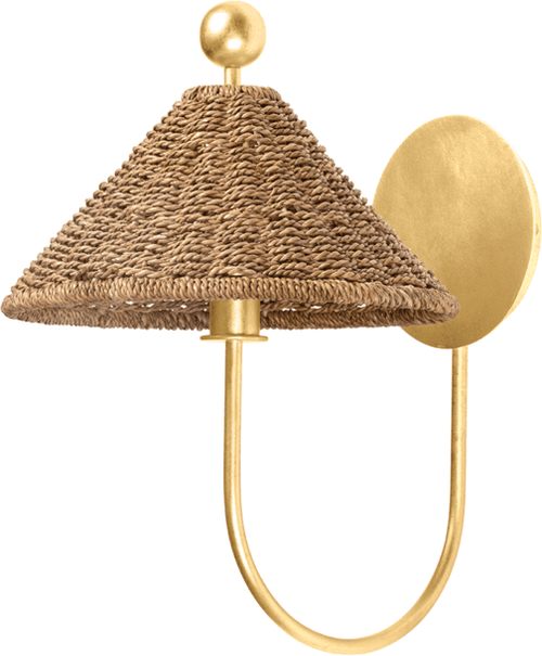 Troy B6414-VGL Layton Modern Vintage Gold Leaf Wall Sconce Light