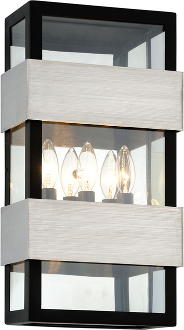 Troy B6523 Dana Point Modern Black Outdoor 10" Lighting Wall Sconce