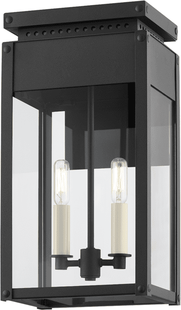 Troy B8517-TBK Braydan Contemporary Textured Black 9" Outdoor Wall Mounted Lamp