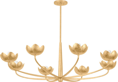 Troy F2048-VGL Arcata Contemporary Vintage Gold Leaf Chandelier Lamp