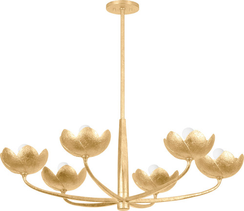 Troy F2040-VGL Arcata Contemporary Vintage Gold Leaf Chandelier Lighting