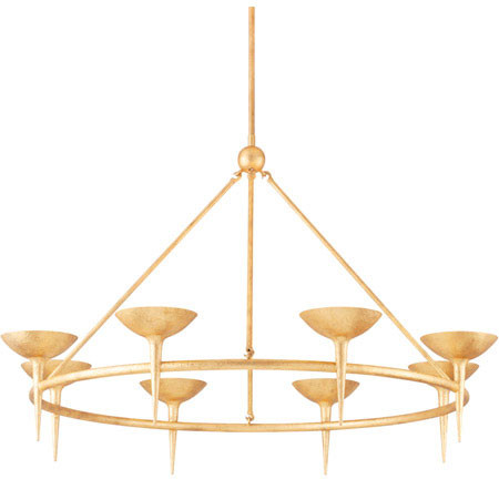 Troy F2608-VGL Cecilia Modern Vintage Gold Leaf Ceiling Chandelier