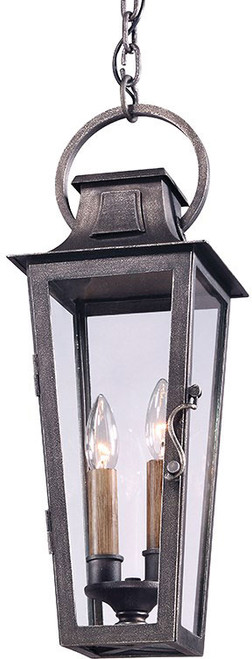 Troy F2966 Parisian Square Traditional Aged Pewter Exterior Pendant Light