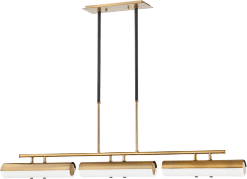 Troy F3248-PBR/SBK Titus Modern Patina Brass LED Island Light Fixture