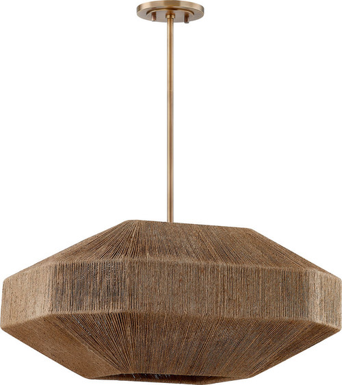 Troy F3624-PBR Laken Contemporary Patina Brass 24" Pendant Lighting