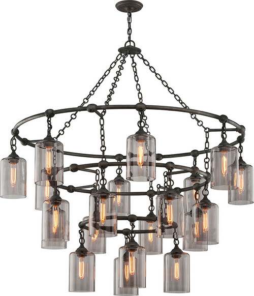 Troy F4426-APW Gotham Hand Worked Wrought Iron Chandelier Light