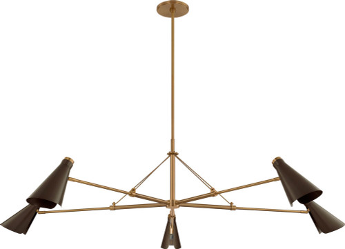 Troy F4369-PBR/BRZ Andersen Modern Patina Brass / Bronze Ceiling Chandelier