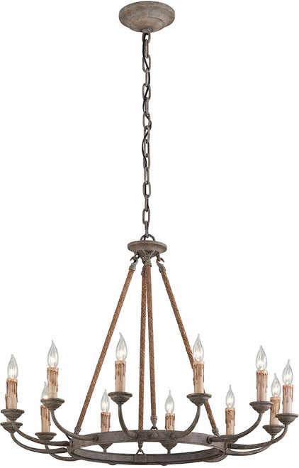 Troy F6117-EB Cyrano Traditional Earthen Bronze Chandelier Lighting