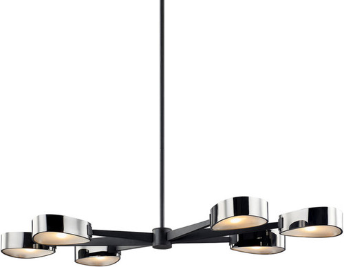 Troy F7336-TBK/BCR Allisio Carbide Black and Black Chrome 21.5" Kitchen Island Light