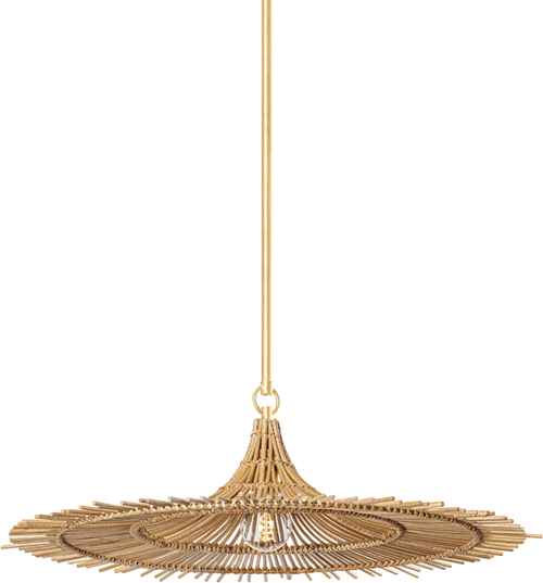 Troy F8831-VGL Costa Mesa Contemporary Vintage Gold Leaf 31" Hanging Light Fixture