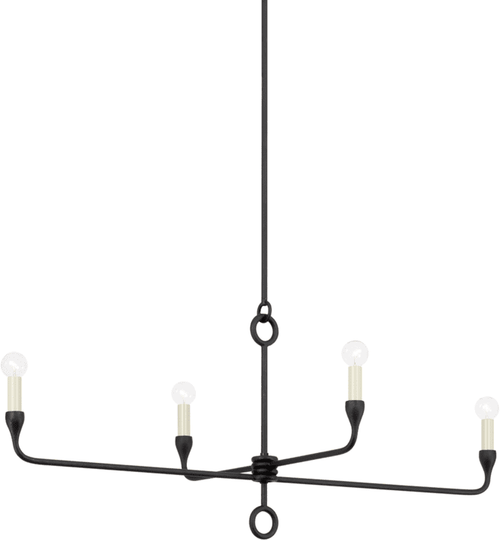 Troy F9544-BI Orson Contemporary Black Iron Kitchen Island Light