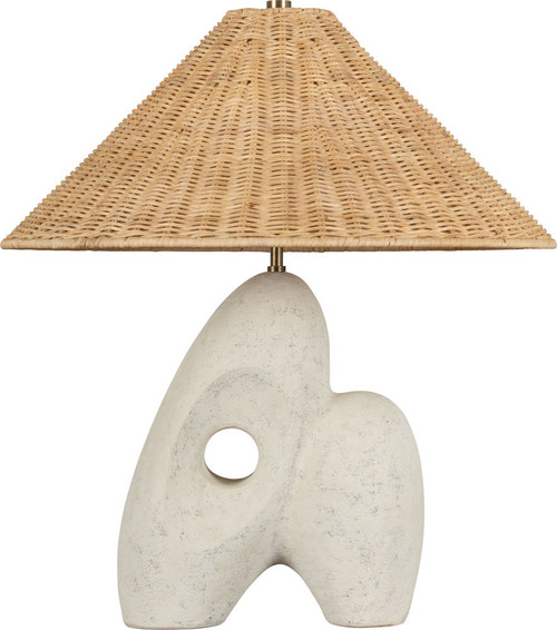 Troy PTL3425-PBR/CUB Nairn Contemporary Patina Brass / Ceramic Rustic Bone Table Lighting