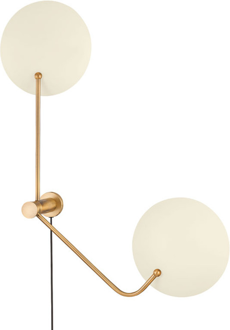 Troy PTL8141-PBR/SSD Leif Modern Patina Brass / Soft Sand Swing Arm Wall Lamp