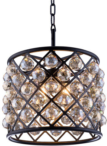 Urban Classic 1206D14MB-GT-RC Madison Matte Black 14" Drum Drop Ceiling Lighting