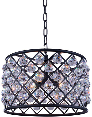 Urban Classic 1206D20MB-RC Madison Matte Black 20" Drum Lighting Pendant