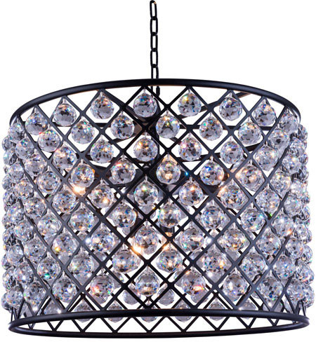 Urban Classic 1206D27MB-RC Madison Matte Black 27.5" Drum Hanging Pendant Lighting