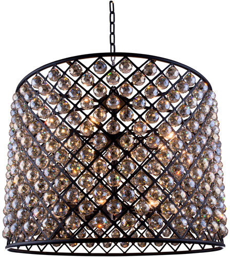 Urban Classic 1206D35MB-GT-RC Madison Matte Black 35.5" Drum Drop Ceiling Lighting