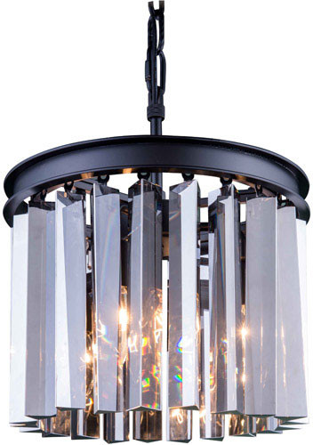 Urban Classic 1208D12MB-SS-RC Sydney Matte Black Mini Drum Pendant Lamp