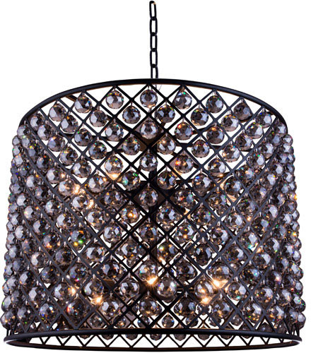 Urban Classic 1206D35MB-SS-RC Madison Matte Black 35.5" Drum Ceiling Pendant Light