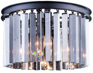 Urban Classic 1208F16MB-SS-RC Sydney Matte Black 16" Ceiling Light