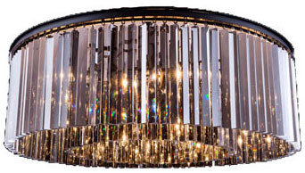 Urban Classic 1208F43MB-SS-RC Sydney Matte Black 43.5" Flush Ceiling Light Fixture