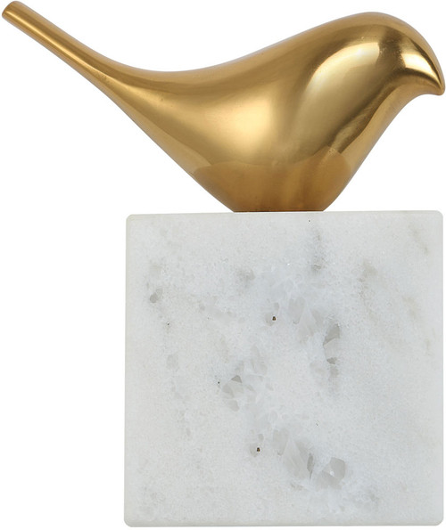 Uttermost 04340 Flying Contemporary White Marble & Satin Brass Wall Décor