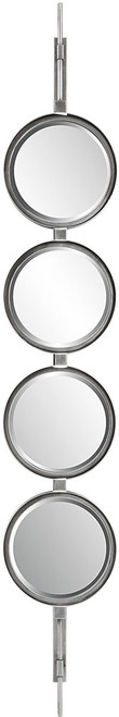 Uttermost 09842 Button Contemporary Silver Leaf Mirror