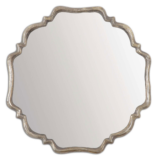 Uttermost 12849 Valentia Plated Oxidized Silver Home Décor Wall Mirror
